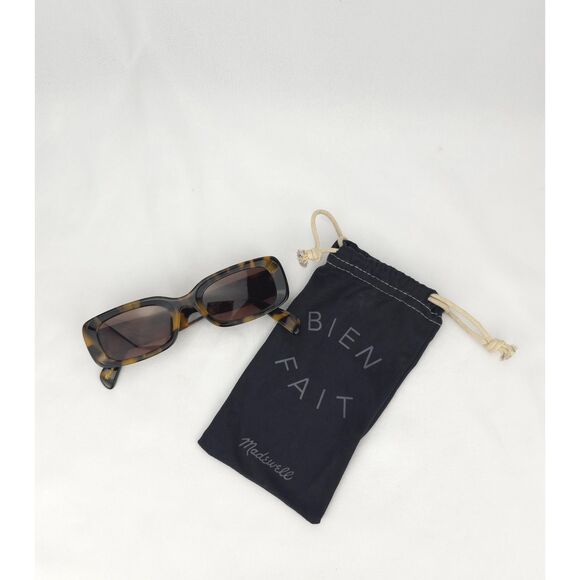 Madewell Baymont Square Sunglasses Brown Tortoise Multi Y2K Classic - Picture 1 of 13